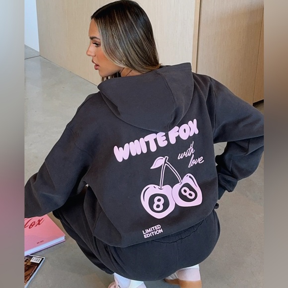 White Fox Boutique Tops - White Fox With Love In The Moment Oversized Hoodie Charcoal M/L

PTP: 25”